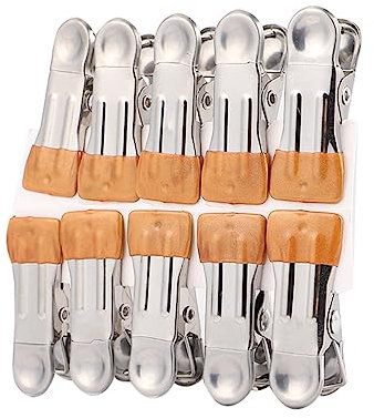 Cabilock Pince à Linge en Acier Inoxydable Antidérapante Dorée 20 Pièces Robuste pour Séchage De Vêtements Utilisation Domestique Pratique Et Solide