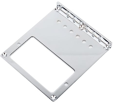 Gitarren-Brückenplatte, 4-saitiges Metall, Hochfestes Standard-Brückenbrett, Gitarrenzubehör für Elektrische Jazz-Bass-Teile, Chrom