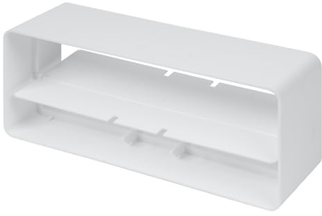 Vent Systems 220 x 90 mm Connettore canale rettangolare con ammortizzatore di ritegno - Connettore in plastica per sistemi di ventilazione piatti - Raffreddamento, riscaldamento, ventilazione, HVAC