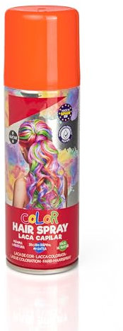 Laca de Pelo Color Naranja 125ml - Spray Colores para Cabello Rápida coloración, Lavable