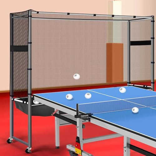 HDYZJQ Tischtennis-Ballfangnetz Professionelles Ting-Pong-Fangnetz, rollendes Tischtennis-Fangnetz, Trainingsplatz-Tischtennisball-Fangnetzsammler, leicht zu bewegen