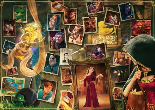 Ravensburger Puzzle 1000 bitar, Disney Villainous: Mother Gothel - Pussel Vuxna +14 år, 70 x 50 cm, Pussel för skurkaktiga vuxna, Disney-presentidéer