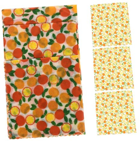 Garneck 3pcs Beeswax Wrap Organic Stretchy Food Covers Beeswax Food Wraps for Snacks