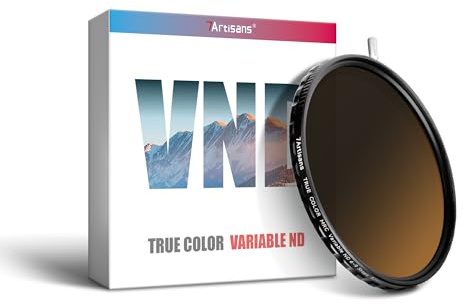 7artisans True Color VND Filtre à densité Neutre réglable 2-5 niveaux/6-9 Niveaux VND réglable 67 mm/72 mm/77 mm/82 mm Filtre à densité Neutre polarisé pour Objectif d'appareil Photo Film vidéo