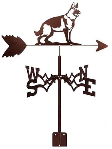 Wetterfahne Tier Hund Metall Wetterfahne Vintage Wetterfahne Windrichtungsanzeiger mit Anti-Rost-Beschichtung für Outdoor Garten Schuppen Scheune Dekoration