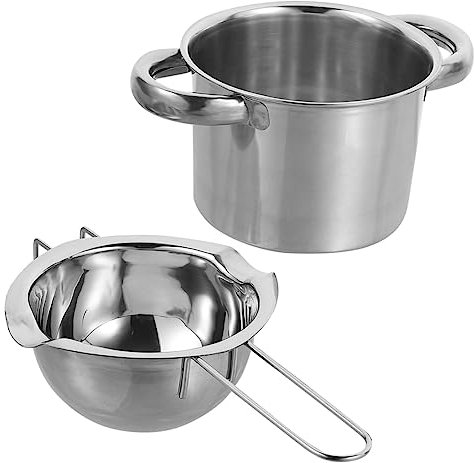 Hoement Wasserbadtopf Edelstahl Für Schokoladeschmelzen Mit Doppeltem Kessel Zum Temperieren Für Bonbons Butter Und Öl Robust Rostfrei Und Einfach Zu Reinigen