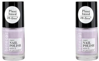 benecos - Nail Polish - 20FREE - wasserdurchlässig - 5ml - lovely lavender (Packung mit 2)
