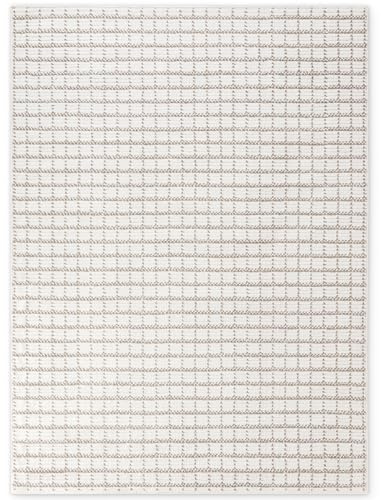 Wohnzimmerteppich - Weich & gemütlich - 120cm x 160cm - Weiß-Beige - 3D Effect - Schlafzimmerteppich, Boho, Scandi