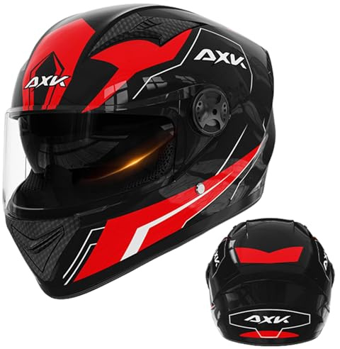 Motorradhelm - Klapphelm Motorrad Herren Damen | RollerHelm-Helm Mit Doppelvisier | Integralhelm Mit Sonnenblende | Motorrad Kopfbedeckung Motorradhelm Für Damen Und Herren