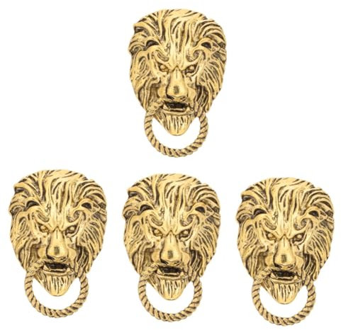 LIFKOME Lot De 4 Broches Décoratives En Forme De Lion Pour Homme