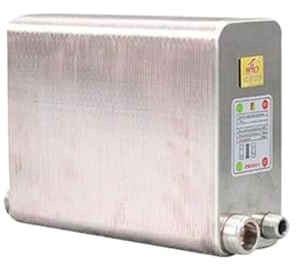 Échangeur de Chaleur Échangeur De Chaleur À 120 Plaques en Acier Inoxydable, Chauffe-Eau À Plaques Brasées SUS304(Different Side)