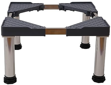 Support de base réglable pour machine à laver et appareil avec tapis anti-vibration 10/15/20/25 cm de hauteur, 50 x 75 cm de largeur, support de meuble pour congélateur, réfrigérateur, lave-vaisselle