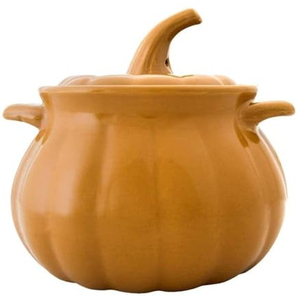 Pumpkin Casserole Dish with Lid, Ceramic Non-Stick Braising Stew Pot, High-Temperature Health Porridge Pot for Gas, Electric, Oven Use