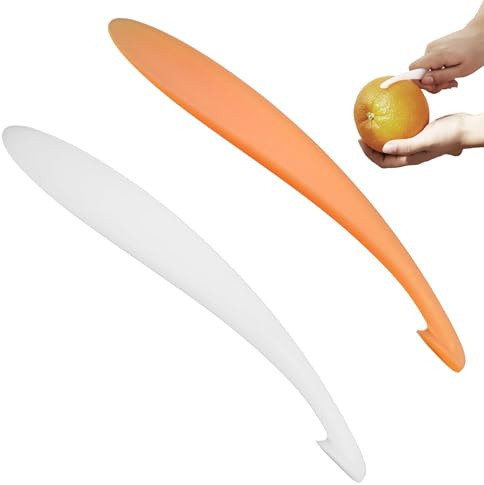 2 Stück Orangenschäler,Apfelsinenschäler,Zestenreißer,Kunststoff Orange Schäler,Küchenzubehör,Orangenschälwerkzeug,Langgriff Orange Schäler Werkzeug,Für Orangenschäler Und Andere Zitrusfrüchte | Größe:15x2cm,Hochwertigem Pp-Material,Kompakt,Tragbar,Ergonomischer,Perfekt Zum Schneiden Von Orangen Andere Zitrusfrüchte