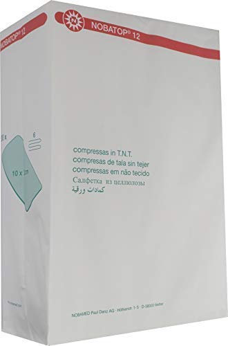 Noba Verbandmittel NOBATOP 12 Vlieskompressen 200 Stück Kompressen 6 x Vlieskompressen - 10 cm x 20 cm