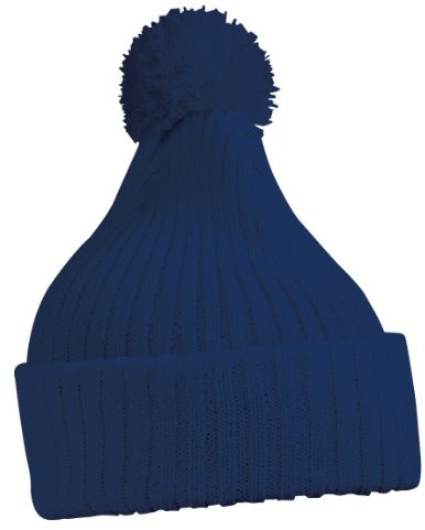 Myrtle Beach - Strickmütze mit Pompon / Bommelmütze / navy, One Size