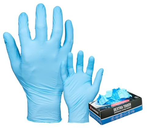 Blackrock Blue Nitrile Disposable Gloves – Powder & Latex Free, Food Grade, Non-Sterile Multipurpose Gloves for Industrial, Cleaning & Catering – Box of 100 - Size X-Large