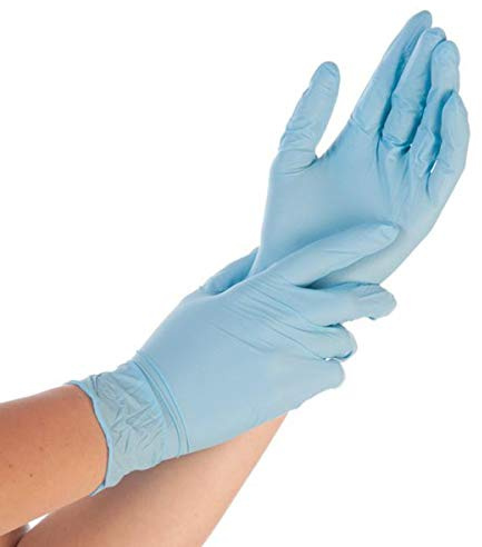 FRANZ MENSCH 10 x 100 Top-Untersuchungs-Handschuhe, Premium-Einweg-Nitrilhandschuhe, Einweghandschuhe, Nitrilhandschuh puderfrei in schwarz und blau, extra Stark, TOP-Qualität, Farbe:blau, Größe:M