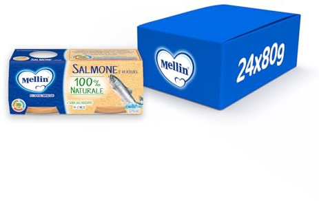 Mellin Omogeneizzato Salmone e Verdure, 24x80g