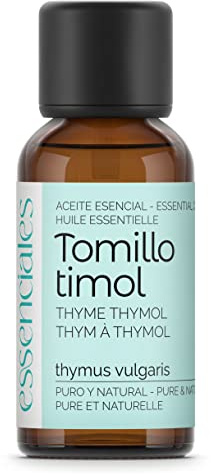 ESSENCIALES Aceite Esencial de Tomillo timol 30 ml – 100% Puro y Natural – Aroma Herbal Intenso – Ideal para Difusor y Aromaterapia