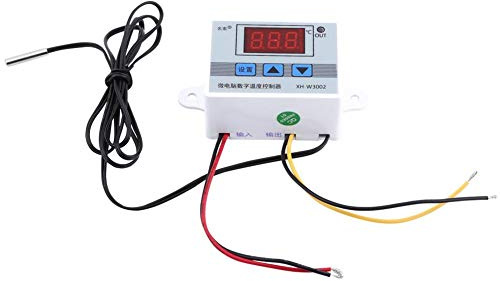 Digital temperaturregulator förkopplad termostat med vattentät sensor, XH-W3002 DC 24V 2-stegs uppvärmnings- och kylläge (DC12V)