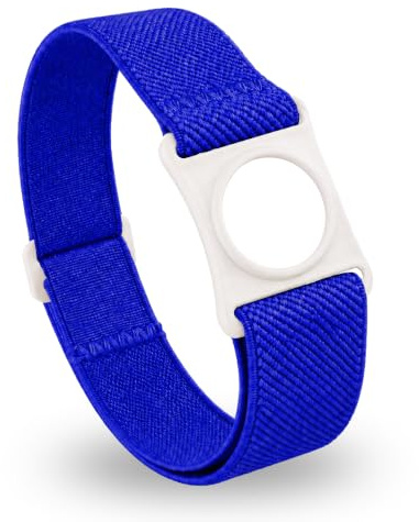 Diasticker® | Freestyle Libre 3 - Fixierband | Flexibel - Wasserfest - Starker Halt | Sensor-Schutz, Fixierung für Freestyle Libre Sensor | Halter: Weiß (Medium: 25-35 cm, Royal Blau)