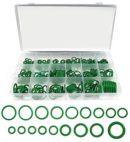 Skyzone Rubber O Ring Kit 270 pcs, 18 sizes Gasket Washer Seals Assortment Set,for Professional Plumbing, Automotive, Repairs, Air or Gas Connections (Green)