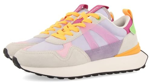 Gelbe Sneaker mit mehrfarbigen Details für Damen von Adair, Malve, 39 EU