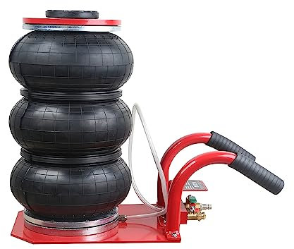 AIM Tools Cric Pneumatico 3 Ton Borsa Tripla Air Jack Martinetto di Sollevamento Rapido per Auto, per Riparazione Auto Cambio Pneumatici Garage