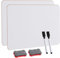 CRESZZLE Pack de 2 pizarras blancas de rotulador, Set de pizarra blanca pequeña, Pizarra Blanca Miniatura de Doble Cara de 8,2x11,8 Pulgadas con 2 Rotuladores y 2 Borradores.