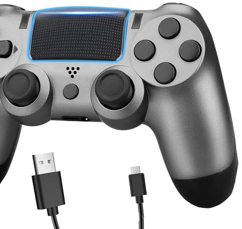 ALAIAS Wireless Controller for PS4, Bluetooth High Performance Gamepad with Dual Motor Feedback | 6-Axis Sensor | LED Touch Pad,Compatible with Playstation 4/Slim/Pro/Pc