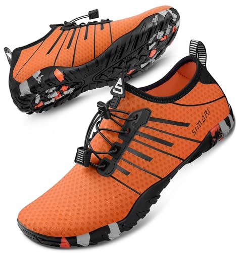SIMARI Schnelltrocknende Wasserschuhe für Damen und Herren Sport Barfuß Tauchen Schwimmen Wellenreiten Wasser Gehen Sandstrand Yoga WP001