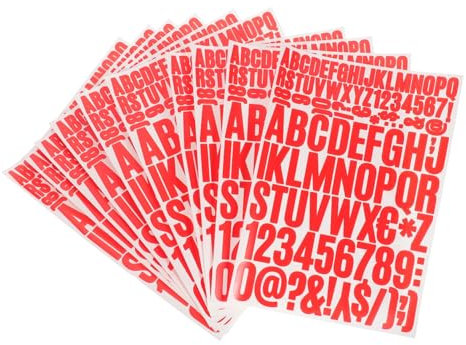 Tofficu 10blätter Alphabet Aufkleber Brief Zahl Aufkleber Vinyl Buchstaben Zahl Für Schilder Briefkästen Und Hausdekoration