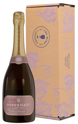 Silverhand Estate Silver Reign Rosé – Sparkling Rosé Wine – 100% Pinot Noir – Sparkling Wine of England – Fresh & Fruity – Vegan & Organic – Perfect for Celebrations – 75cl Bottle