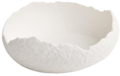 DimyFew Plato de cerámica para Cena, Plato para Ensalada, Plato para Servir, Plato para Aperitivos para Bodas, Fruta, Blanco