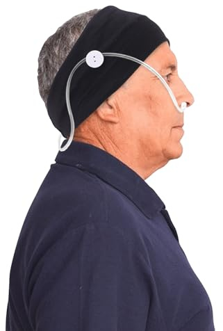 Nasal Oxygen Intubation Ear Protectors for Oxygen Tubing -Oxygen Nasal Cannula Hairband,Ear Protectors for Oxygen Tubing,Secure Fit to Prevent Ear Soreness (Black)