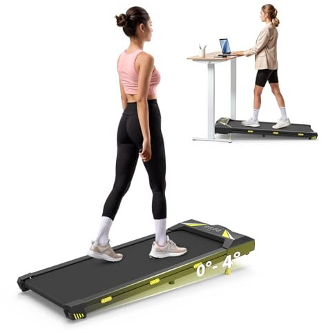4 in 1 Laufband für Zuhause mit Neigung 1-6km/h Walking Laufband Pad, Geräuscharme Laufbänder mit Fernbedienung