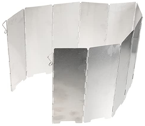 Yardwe 10blätter Teiliges Faltbares Bbq Windschutzset Winddichte Windschutzscheibe Für Campingkocher Mit Integriertem Standfuß Hitzebeständig Kraftstoffsparend Leicht Tragbar Für Outdoor