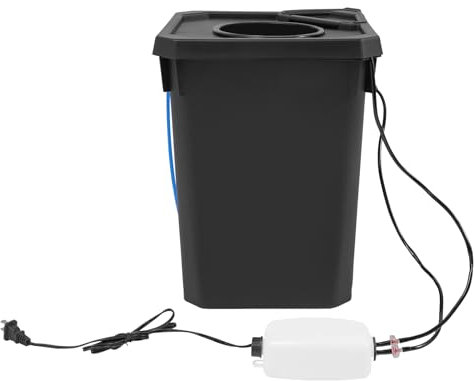 Secchio per coltivazione idroponica da 7,13 galloni, sistema di secchio per coltura professionale da 27 litri per coltura in acqua profonda con pompa ad aria, sistema di coltivazione idroponica per se