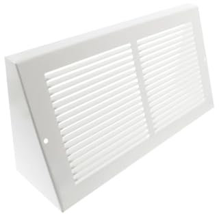 Nibras Baseboard Register Vent Cover 12 x 6 White Heavy Duty Steel Air Vent Grille for Wall or Floor HVAC Ducts, Triangular Design, Fits 12x6 Duct Opening (Outside Dimensions 13-3/4 x 6-5/8)