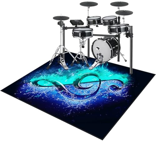 Professionale Tappeto per Batteria 120 x 70 cm Tappeto a Tamburo Tappetino per Batteria Elettronica Strumenti Musicali Coperta Antiscivolo Tappetino Insonorizzato Tappeto Drum Accessori per Batteria