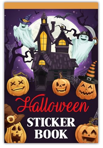 Halloween Aufkleber Buch 54 Bögen 366 Stück Vinyl Sticker für Journaling Scrapbooking Bullet Journal Planner Tagebuch Briefe Basteln DIY Geschenk Teenager Mädchen Kunst Handwerk Wasserflasche Dekor