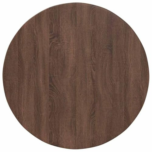 vidaXL Encimera Marrón Roble 80 x 80 x 1,5 cm Madera contrachapada, Mesa Redonda Elegante, diseño Minimalista, Superficie Ideal para Comer, Madera Resistente, Acabado Suave