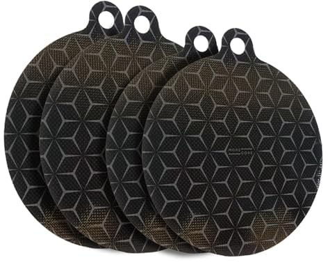 MoreCore Induktionsschutzmatte Herdabdeckplatte 2×22 cm + 2×24 cm | Robuste Silikonmatten schützen Induktionskochfelder vor Kratzern, Hitze & Verschüttungen. 4er-Set: 2×22 cm, 2×24 cm.