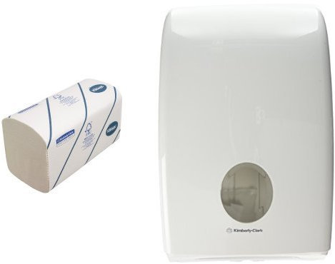 Kleenex 6789 Airflex Handtücher, 186 Stück pro Karton, 15-er Pack Plus Spender