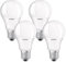 Osram LED Base Classic A Lampe, in Kolbenform mit E27-Sockel, nicht dimmbar, Ersetzt 60 Watt, Matt, Warmweiß - 2700 Kelvin, 4 Stück (1er-Pack)