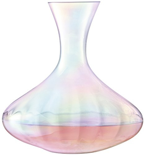 LSA International Pearl Carafe 2.4L Mother of Pearl| 1 Unit | Mouthblown & Handmade Glass | Hand Painted | PE26