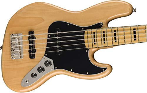 Squier Classic Vibe 70s 5-String Jazz Bass, Natural, Maple Fingerboard