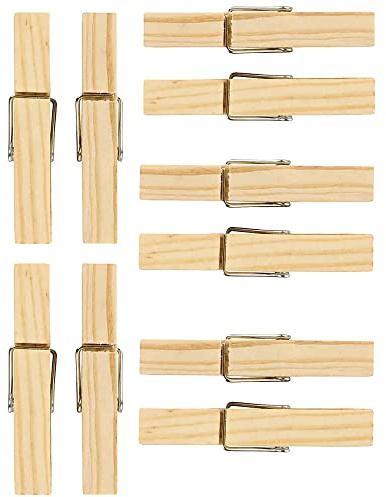 100 FSC Wooden Craft Laundry Pegs Craft Pegs Photo Pins Wood Clips for DIY Arts&Crafts FSC Sourced