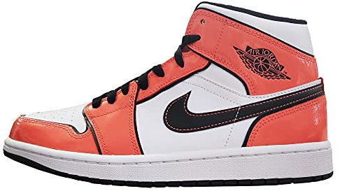 Nike Air Jordan 1 Mid DD6834-802 Herren-Sportschuhe, Orange/Schwarz-Weiß (Turf Orange/Black White)., Rasen orange/schwarz-weiß, 42.5 EU